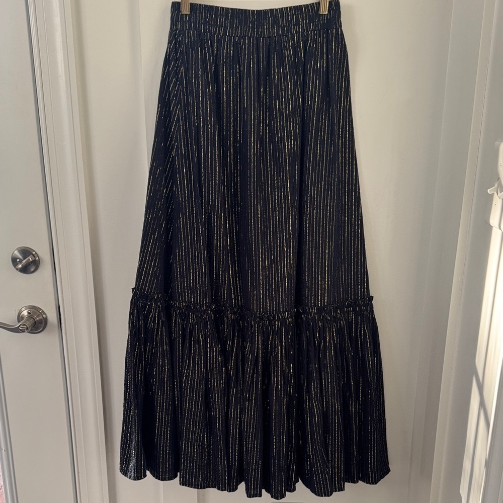 BODEN Cotton Metallic Maxi Skirt Size 4
